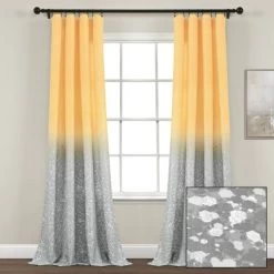 52"x84" Set Of 2 Glitter Ombre Metallic Print Window Curtain Panels - Lush Décor -Professional Childrens Furniture Store GUEST c6b9d338 3677 4ad0 a033 a74bd7d61740