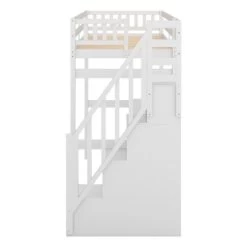 Twin Size Loft Bed With Storage Staircase And Built-in Desk-ModernLuxe -Professional Childrens Furniture Store GUEST c704aff5 b273 4206 9b19 39257ffeda00