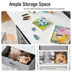 Babyjoy Kids Art Play Wood Table And 2 Chairs Set W/ Storage Baskets Puzzle -Professional Childrens Furniture Store GUEST c72c06c3 5f8e 4634 a161 e0706db17340