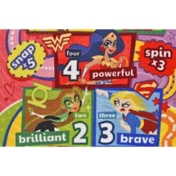 KC CUBS | DC Super Hero Girls Kids Hopscotch Number Counting Educational Learning & Game Play Nursery Bedroom Classroom Rug Carpet, 2' 7" X 6' 0" -Professional Childrens Furniture Store GUEST c7eb708f e777 4580 8325 f4a38442133c