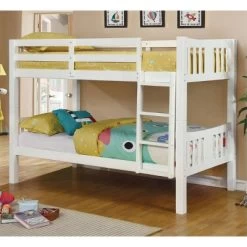 Twin Over Twin Kids' Clare Bunk Bed White - IoHOMES