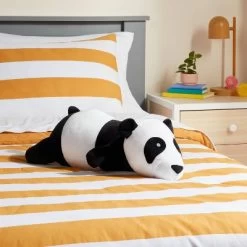 Panda Weighted Plush Kids' Throw Pillow White/Blush - Pillowfort™