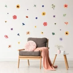 Watercolor Wildflowers Wall Decor - Decalcomania -Professional Childrens Furniture Store GUEST c9186c74 2c62 4236 aff2 43042f0e4e66