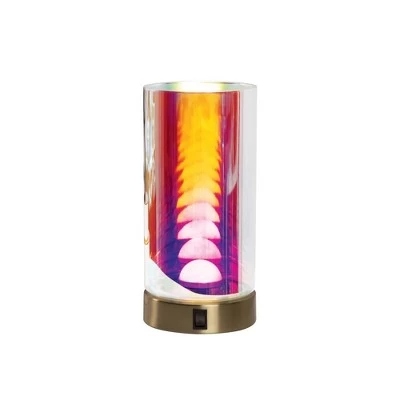 Teen Iridescent Cylinder LED Novelty Table Lamp - West & Arrow 2 Teen Iridescent Cylinder LED Novelty Table Lamp - West & Arrow - Image 2