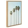 Palm Trees Framed Canvas Art Natural (24"x18") - Uniek