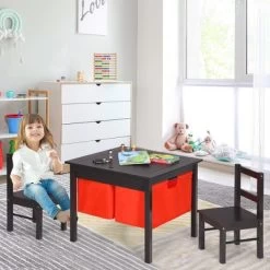 Costway 2-in-1 Kids Activity Table & 2 Chairs Set W/Storage Building Block Table -Professional Childrens Furniture Store GUEST cbaa44e8 70ed 421d 95c4 69e9465e39d9