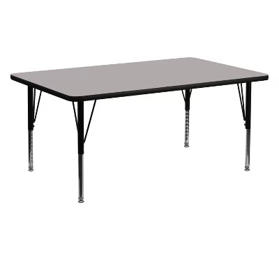 Flash Furniture 24''W X 60''L Rectangular HP Laminate Activity Table - Height Adjustable Short Legs 2 Flash Furniture 24''W X 60''L Rectangular HP Laminate Activity Table - Height Adjustable Short Legs - Image 2
