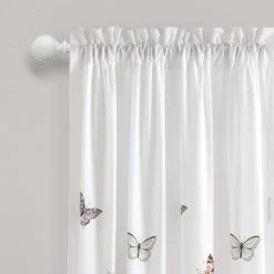 2pc Flutter Butterfly Window Curtain Set Pink - Lush Décor