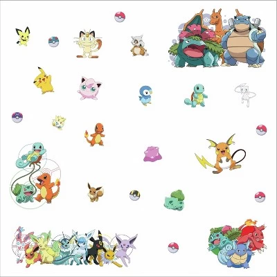 Pokemon Favorite Character Peel And Stick Wall Decal - RoomMates 1 Pokemon Favorite Character Peel And Stick Wall Decal - RoomMates
