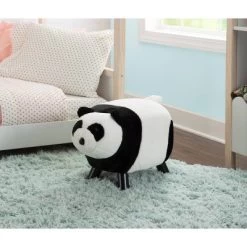 Ming Ming Panda Bear Stool White/Black - Powell