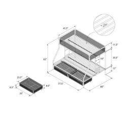 Twin Over Full Jeremy Bunk Bed With Storage Drawers Black - Room & Joy -Professional Childrens Furniture Store GUEST cfcdd574 4234 4365 ba39 22ad00b68b7b