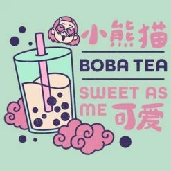 Girl's Turning Red Boba Tea Sweet As Me T-Shirt