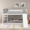 Twin Over Twin Bunk Bed With Convertible Slide And Ladder - ModernLuxe