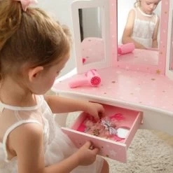 Fashion Twinkle Star Gisele Play Vanity Set Pink/White - Teamson Kids -Professional Childrens Furniture Store GUEST d05fb028 4d36 41a3 85bd 8863c5862ecc