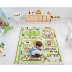 52.5"x71" Traffic Green 3D Play Rug - IVI -Professional Childrens Furniture Store GUEST d09823a7 8a48 4dc0 a90d 88dd2df0f027