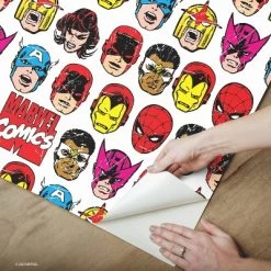 Marvel Comics Classic Faces Peel & Stick Wallpaper - RoomMates -Professional Childrens Furniture Store GUEST d0c7ac17 e9e1 4195 8260 e3ee25b8ac71
