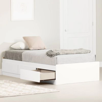 Munich Mates Bed With 3 Drawers Pure White - South Shore 4 Munich Mates Bed With 3 Drawers Pure White - South Shore - Image 4
