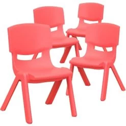 Flash Furniture 4 Pack Plastic Stackable School Chairs With 10.5" Seat Height -Professional Childrens Furniture Store GUEST d293547e fd56 4c08 9fa7 67ea22241612