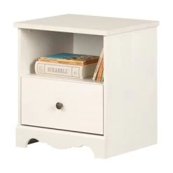 Lyara 1 Drawer Nightstand White Wash - South Shore -Professional Childrens Furniture Store GUEST d353886b 1538 46ad a659 f3c2f28bf261