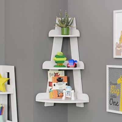 Kids' Corner Ladder Wall Shelf White - RiverRidge Home 2 Kids' Corner Ladder Wall Shelf White - RiverRidge Home - Image 2