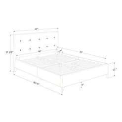 Twin Fusion Complete Upholstered Bed Medium Gray - South Shore -Professional Childrens Furniture Store GUEST d9a8f60c 4903 4f39 a53c 88433f752809