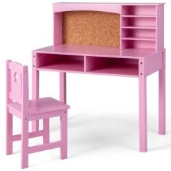 Costway Kids Desk And Chair Set Study Writing Workstation With Hutch & Bulletin Board -Professional Childrens Furniture Store GUEST da8e3214 dae3 4746 a7aa f2bb05220b12
