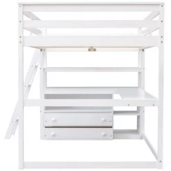 Full Size Loft Bed With Desk, Shelf And Two Built-in Drawers - ModernLuxe -Professional Childrens Furniture Store GUEST db7f5a6a ff6b 466e bbbd 49e11e8e34e9