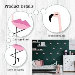 Flamingos Wall Decor - Decalcomania 12 Flamingos Wall Decor - Decalcomania -Professional Childrens Furniture Store GUEST dbf3f1d7 8a60 4a24 8c9d 4a18ba65ac50
