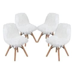 Emma And Oliver 4 Pack Kids Shaggy Dog Accent Chair - Desk Chair - Playroom Chair -Professional Childrens Furniture Store GUEST de31d7fa 7879 400e a9fb 4a2457df6376