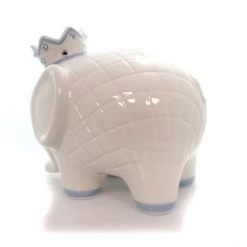 Bank White/Blue Coco Elephant Bank - One Bank 7.75 Inches - Baby Hand Painted - 3781Bl - Ceramic - Off-White -Professional Childrens Furniture Store GUEST dea98dc2 6a58 4ed8 9d6d b98acca4bd4d