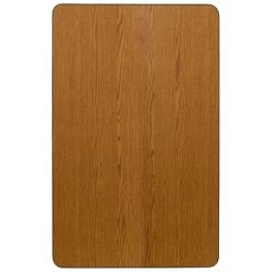 Flash Furniture 30''W X 48''L Rectangular Thermal Laminate Activity Table - Height Adjustable Short Legs