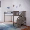 Max & Lily Twin Low Loft Bed With Staircase