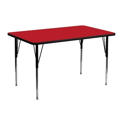 Emma And Oliver 24x48 Rectangle HP Laminate Adjustable Activity Table 3 Emma And Oliver 24x48 Rectangle HP Laminate Adjustable Activity Table - Image 3