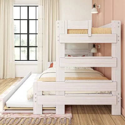 Max & Lily Farmhouse Twin Over Full Bunk Bed With Trundle 3 Max & Lily Farmhouse Twin Over Full Bunk Bed With Trundle - Image 3