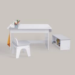 Fantasy Fields - Little Artist Monet Play Art Table Kids Furniture - White/Gray -Professional Childrens Furniture Store GUEST e146830a 05b9 4d40 b1cf 1147992d1d9e