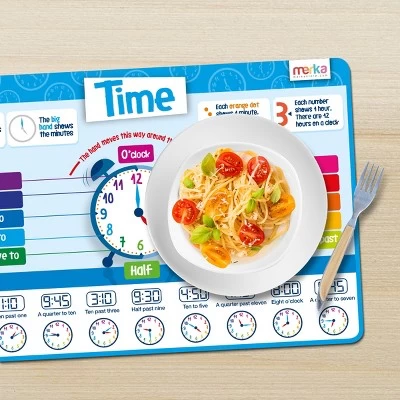 Merka Kids Educational Placemats For Kids Placemats Wipeable Set Of 4 Wipeable Silicone Mats Time Money Calendar & Season 6 Merka Kids Educational Placemats For Kids Placemats Wipeable Set Of 4 Wipeable Silicone Mats Time Money Calendar & Season - Image 6