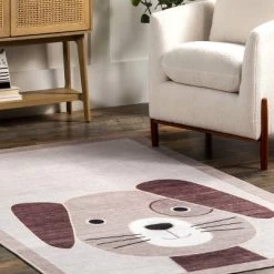 NuLOOM Rizzo Puppy Kids Machine Washable Area Rug -Professional Childrens Furniture Store GUEST e2862182 b6bc 4b86 a5d7 1ac6f60a4831