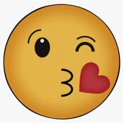 Deerlux Emoji Style Round Funny Smiley Face Kids Area Rug, Kissing Emoji Rug, 36'' X 36'' 4 Deerlux Emoji Style Round Funny Smiley Face Kids Area Rug, Kissing Emoji Rug, 36'' X 36'' -Professional Childrens Furniture Store GUEST e46fa505 6784 40fc a862 f63f164808dc