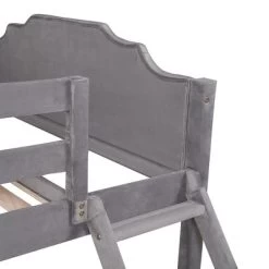 Full Over Twin & Twin Bunk Bed, Velvet Triple Bunk Bed With Drawers And Guardrails-ModernLuxe -Professional Childrens Furniture Store GUEST e480b40c 579d 4490 8aca d44abf21c0c0