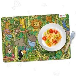 Merka Kids Wipeable Plastic Placemats For Dining Table - Ocean, Space, Jungle, Unicorns For Ages 2 And Up, Set Of 4 -Professional Childrens Furniture Store GUEST e56338c1 8259 464e 803c 0110376dac4e