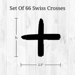 Black Watercolor Swiss Crosses Wall Decor - Decalcomania -Professional Childrens Furniture Store GUEST e5f3254f 1a40 44d4 9a76 e43b4dc2a6da