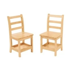 ECR4Kids Three Rung Ladderback Chairs With Storage, 2-Pack - Natural -Professional Childrens Furniture Store GUEST e743788c c0b3 414c 88b9 fedcd0677ec1