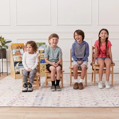 ECR4Kids Three Rung Ladderback Chair, Classroom Seating, Natural, 2-Pack 5 ECR4Kids Three Rung Ladderback Chair, Classroom Seating, Natural, 2-Pack - Image 5