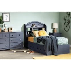 Summer Breeze 1 Drawer Nightstand Blueberry - South Shore