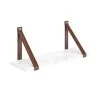 Brandon Vintage Matte Faux Marble Wall Shelf Brown - Nathan James