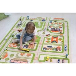 52.5"x71" Traffic Green 3D Play Rug - IVI -Professional Childrens Furniture Store GUEST ea570385 7e4a 4897 964a f7020dd0e525