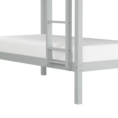 Kids' Twin Over Twin Caspian Bunk Bed With Hanging Nightstand Gray - Hillsdale Furniture 2 Kids' Twin Over Twin Caspian Bunk Bed With Hanging Nightstand Gray - Hillsdale Furniture - Image 2