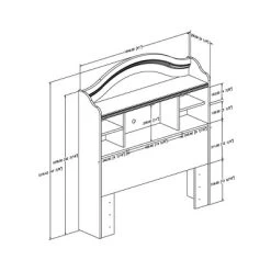 Twin Savannah Bookcase Headboard Pure White - South Shore -Professional Childrens Furniture Store GUEST eb655605 56cd 4522 bba5 3bcc57fac0da
