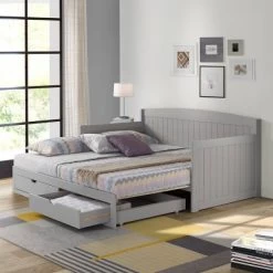King Harmony Daybed With Conversion Dove Gray - Alaterre Furniture -Professional Childrens Furniture Store GUEST ebbe9328 2e0c 4365 9ff9 01340882f3cc