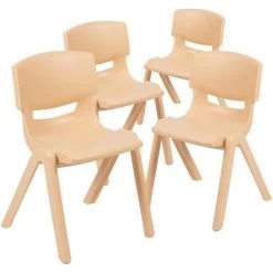 Emma And Oliver 4 Pack Plastic Stackable K-2 School Chair With 13.25"H Seat -Professional Childrens Furniture Store GUEST ee76ddd8 4aaf 4f3e ae1b 0c87934a34e0